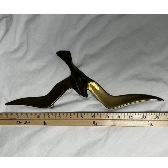 Vintage Brass Flying Seagulls Set of 3 Wall Decor - Picture 8 of 9